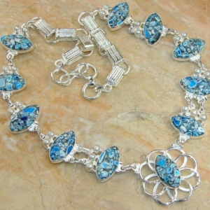 Crinoid Fossil & White Pearl Sterling Silver Necklace