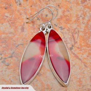 Mookaite Silver Earrings