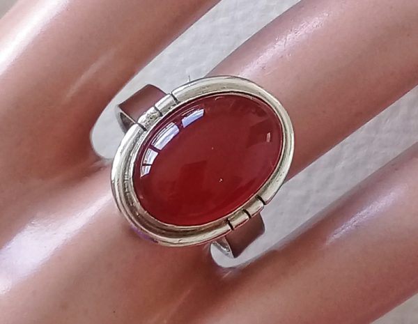 Carnelian Sterling Silver Ring