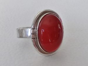 Carnelian Sterling Silver Ring