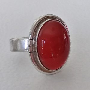 Carnelian Sterling Silver Ring