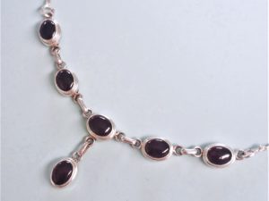 Red Garnet 925 Sterling Silver Necklace