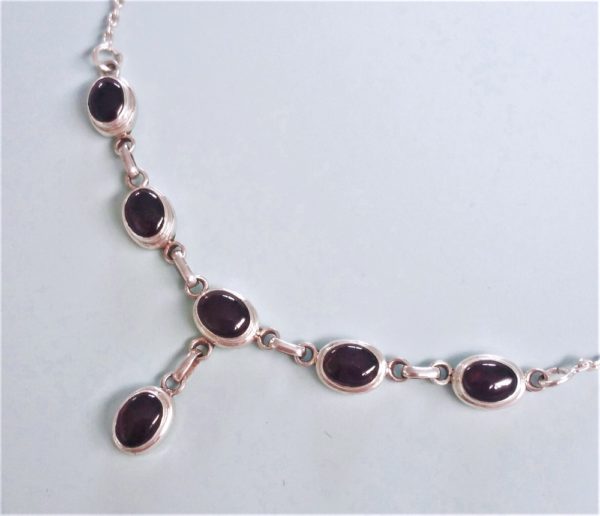 Red Garnet 925 Sterling Silver Necklace