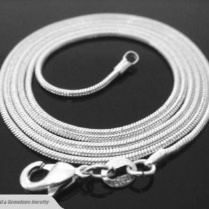 Sterling Silver 2mm Snake Necklace