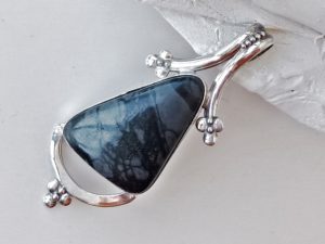 Picasso Jasper Sterling Silver Pendant