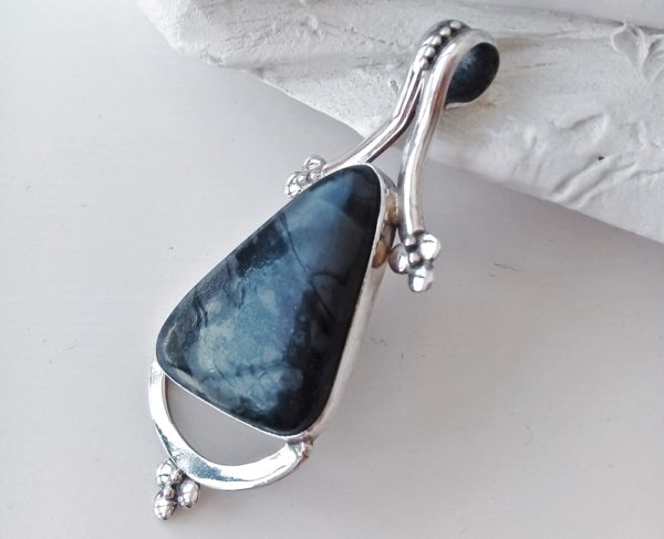 Picasso Jasper Sterling Silver Pendant