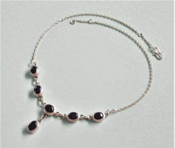 Red Garnet Sterling Silver Necklace - Image 3